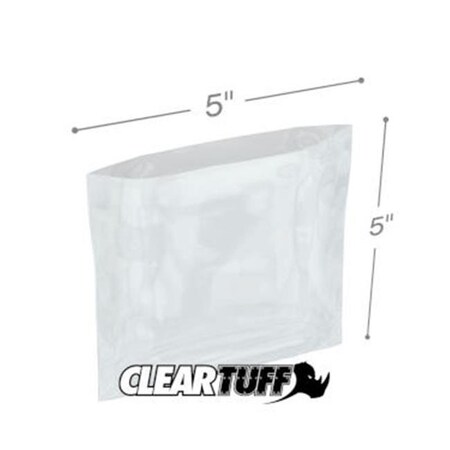 5" x 5" 1 Mil Flat Poly Bags 1000/Case (18 Cases)